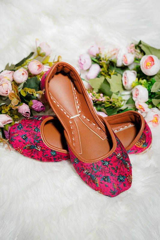 Picture of Viva Walk - Printed Petals - Fuchsia Bloom - Available at Raja Sahib
