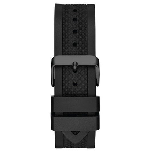 Picture of Guess Surge Black Silicone Strap Black Dial Chronograph Quartz Watch for Gents - W1168G3 - Available at Raja Sahib