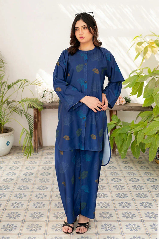 Picture of Zauk - Fusion - 2 Piece - Navy Blue Vector - Available at Raja Sahib