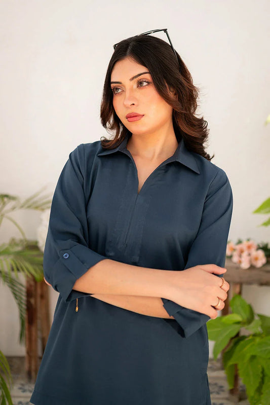 Picture of Zauk - Fusion - 2 Piece - Steel Blue - Available at Raja Sahib