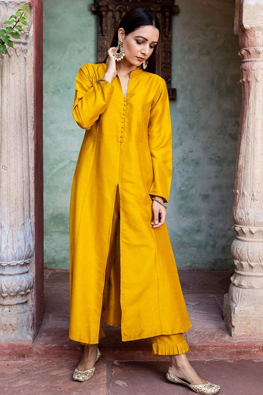 Zeek - Mustard Katan Silk 2 Piece - D2012