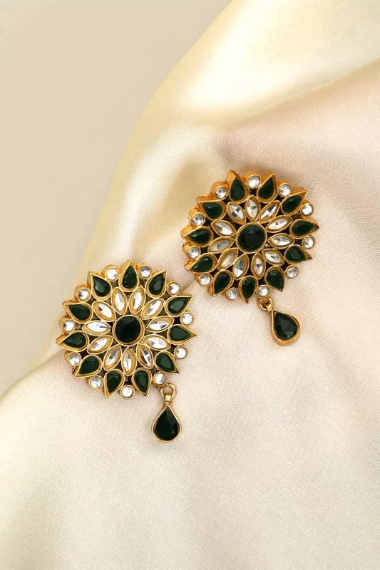 Picture of Zehnaz - Arzoo Kundan Earrings - Available at Raja Sahib