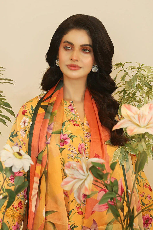 Picture of Ziara - Medow Fressia - Unstitched - 3 PC - Elina - Available at Raja Sahib