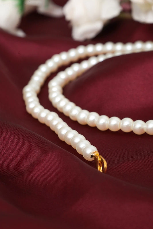 Picture of Zehnaz - Classic Pearl Necklace Timeless White Pearl Elegance - Available at Raja Sahib