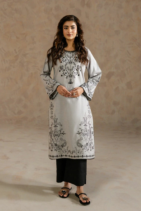 Picture of Zehnaz - Embroidered Cambric Shirt - Noreeza - Available at Raja Sahib