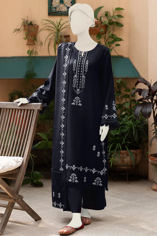 Picture of Zaira & Mahnoor - 3 PC - Kanwal Navy Blue - Available at Raja Sahib