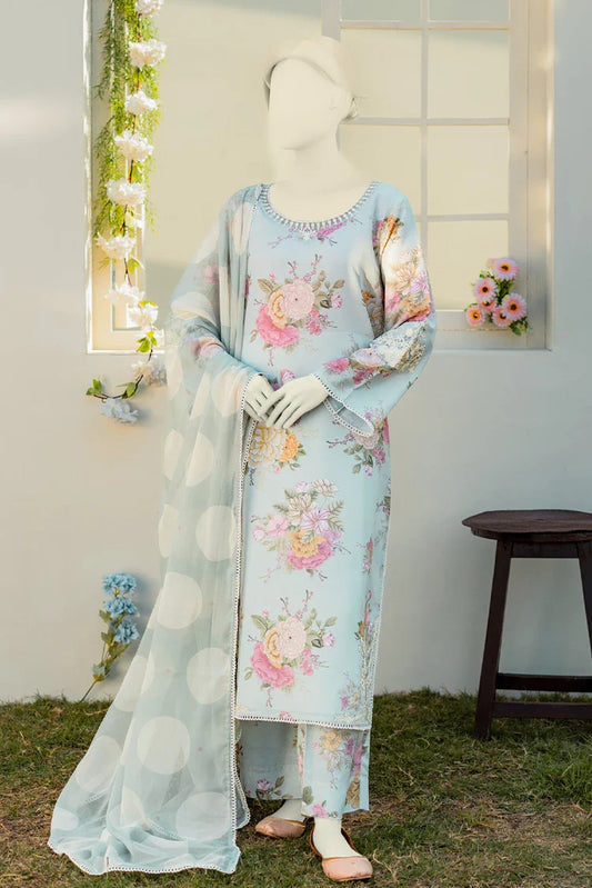 Picture of Zaira & Mahnoor - Sky - 3 PC - Available at Raja Sahib