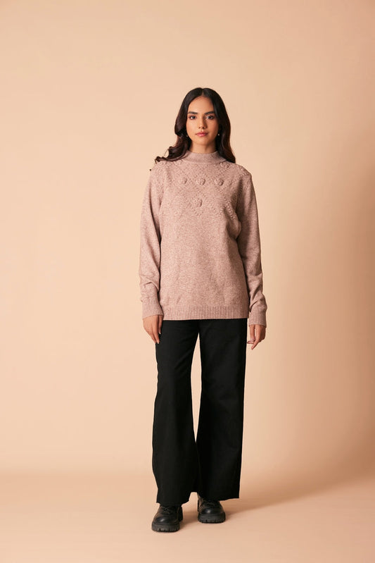 Picture of Ellena - Round Neck Pullover Sweater - Available at Raja Sahib
