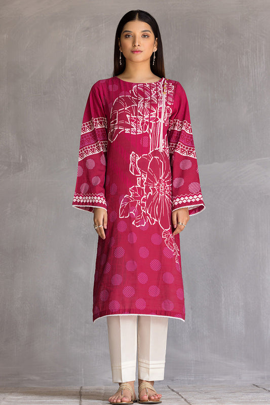 Picture of Ellena - 1-PC Stitched Khaddar Kurti - Available at Raja Sahib