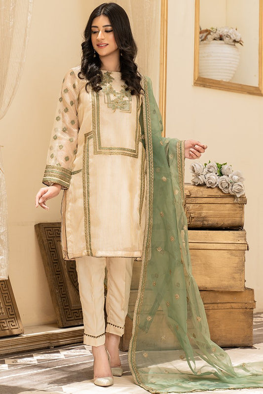 Picture of Ellena - Fancy Embroidered Formal Wear 3 Piece Suit - EV330 - Available at Raja Sahib