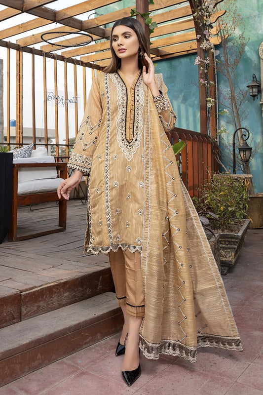 Picture of Ellena - Embroidered Organza 3-PC Suit - Available at Raja Sahib