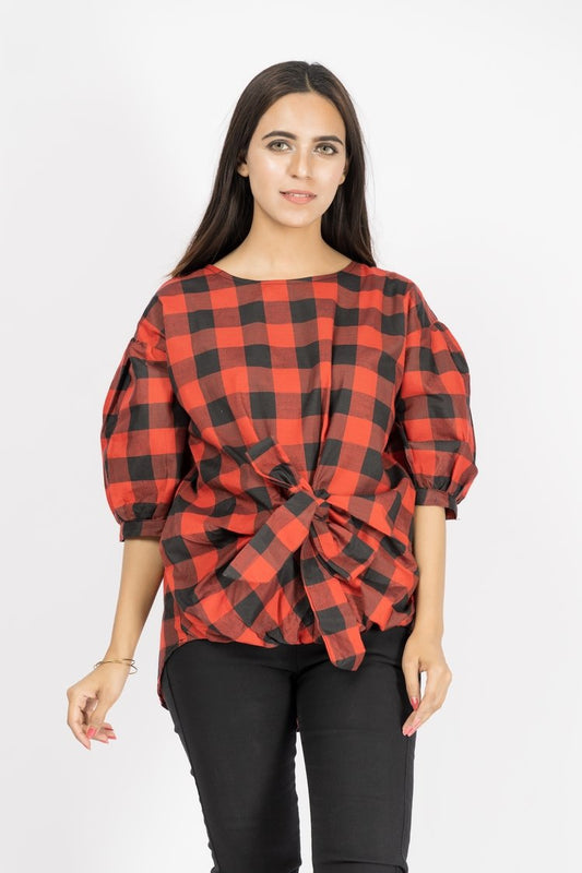 Picture of Ellena - Printed Georgette Top - Available at Raja Sahib