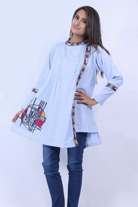 Picture of Ellena - Embroidered Cotton Top - Available at Raja Sahib