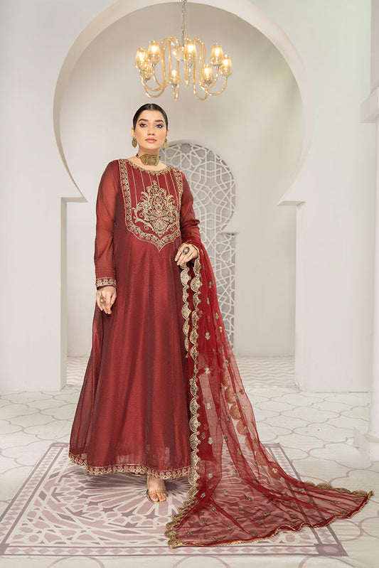 Picture of Ellena - Fancy Embroidered Papper Cotton 3-PC Suit - Available at Raja Sahib
