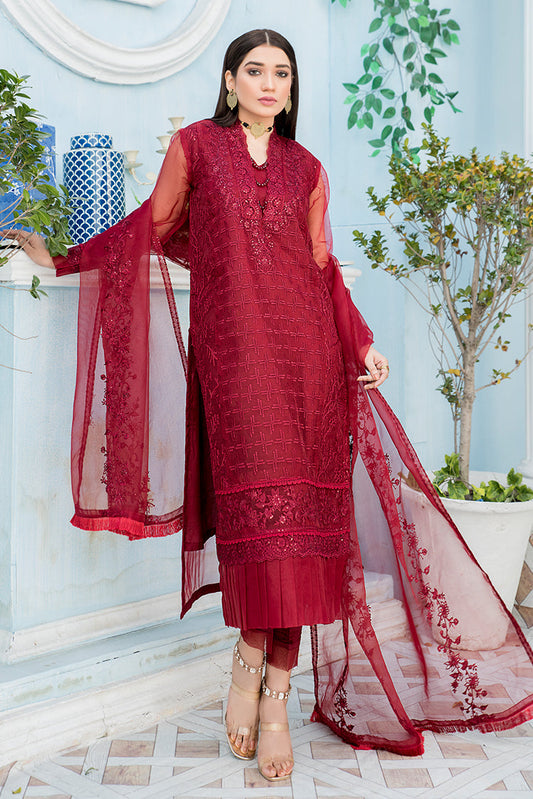 Picture of Ellena - 3-PC Stitched Organza Suit - Available at Raja Sahib