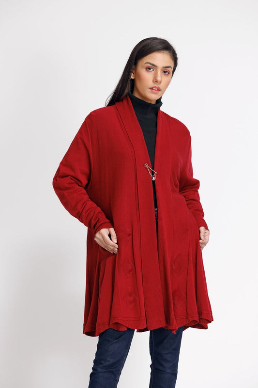 Picture of Ellena - V-Neck Cardigan Sweater - Available at Raja Sahib