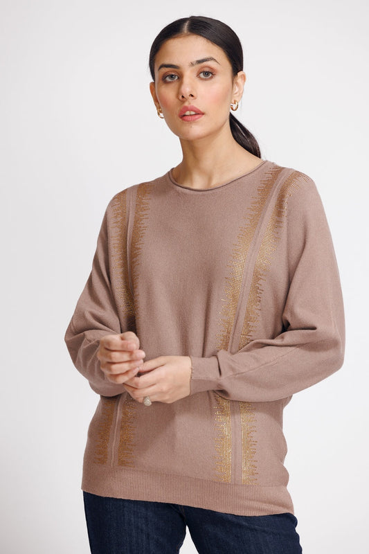 Picture of Ellena - Round Neck Pullover Sweater - Available at Raja Sahib