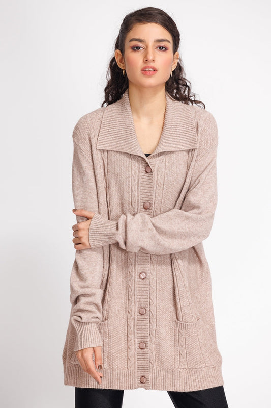 Picture of Ellena - V-Neck Cardigan Sweater - Available at Raja Sahib