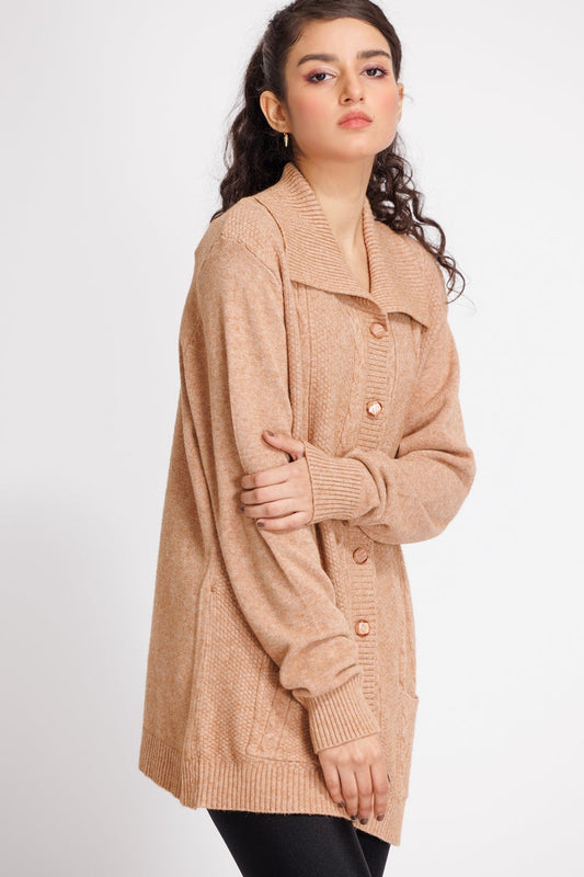 Picture of Ellena - V-Neck Cardigan Sweater - Available at Raja Sahib