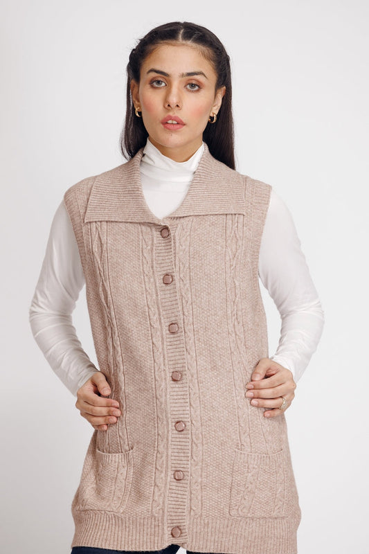 Picture of Ellena - V-Neck Cardigan Sweater - Available at Raja Sahib