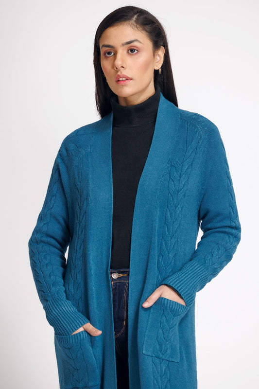 Picture of Ellena - V-Neck Cardigan Sweater - Available at Raja Sahib