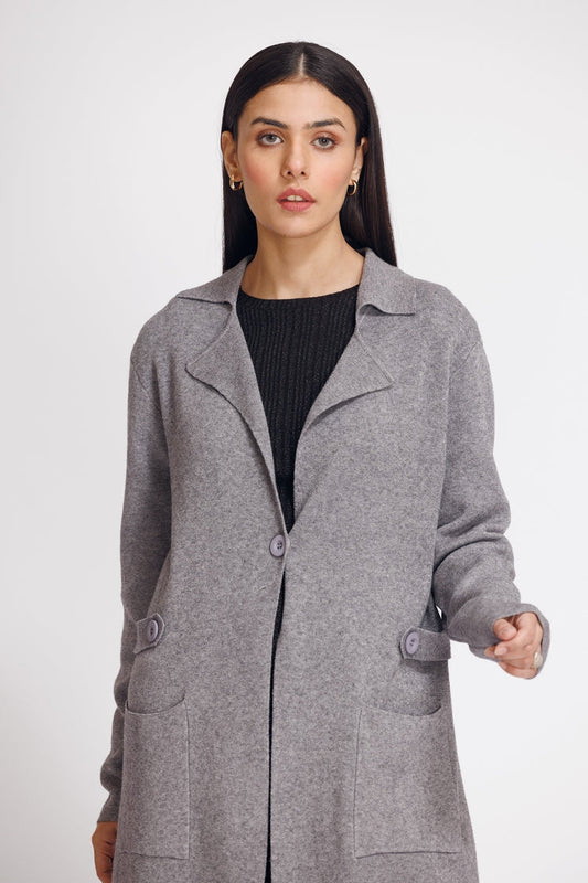 Picture of Ellena - V-Neck Cardigan Sweater - Available at Raja Sahib