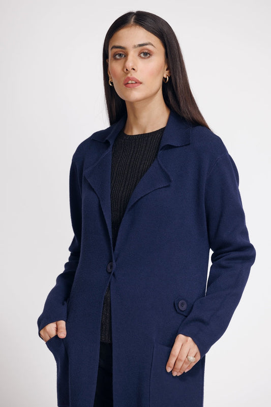 Picture of Ellena - V-Neck Cardigan Sweater - Available at Raja Sahib