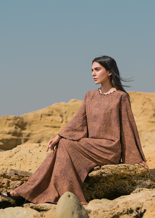 Picture of Ellena - Printed Georgette Dress - Available at Raja Sahib