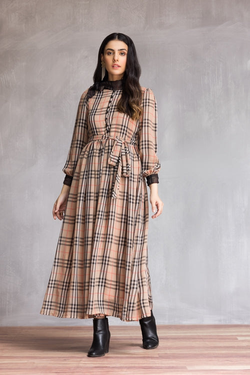 Picture of Ellena - Western Georgette Dress - Available at Raja Sahib