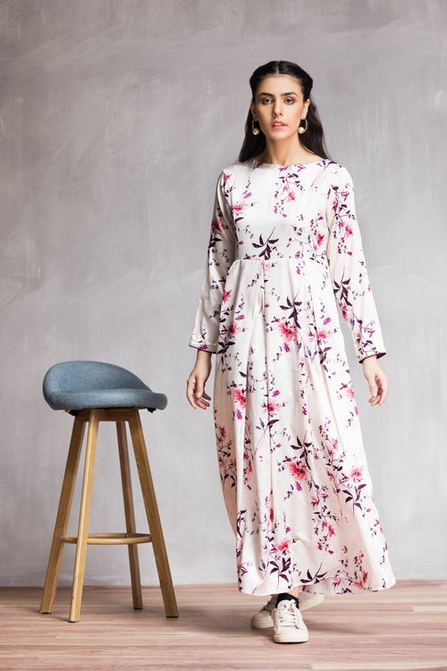 Picture of Ellena - Western Silk Dress - Available at Raja Sahib