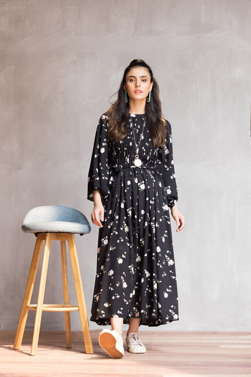 Picture of Ellena - Western Georgette Dress - Available at Raja Sahib