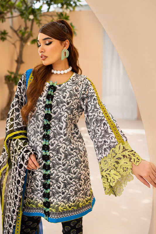 Picture of Maria Osama Khan - Raya Unstitched Collection Vol 1 - Azure - Available at Raja Sahib