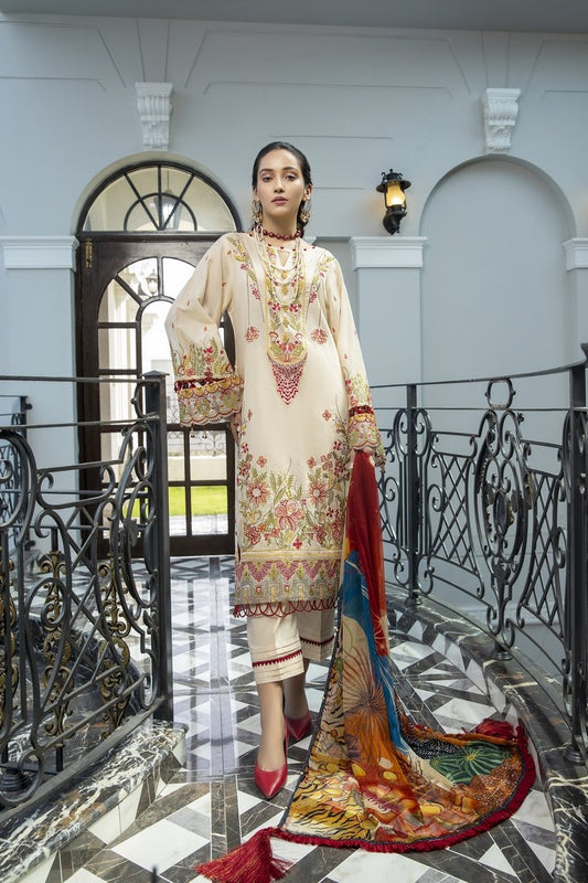 Picture of Ellena - 3-PC Unstitched Digital Printed Lawn Suit - Available at Raja Sahib