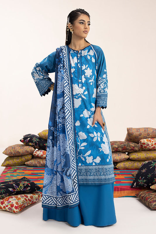Picture of Ellena - 3-PC Unstitched Digital Printed Lawn Suit - Available at Raja Sahib