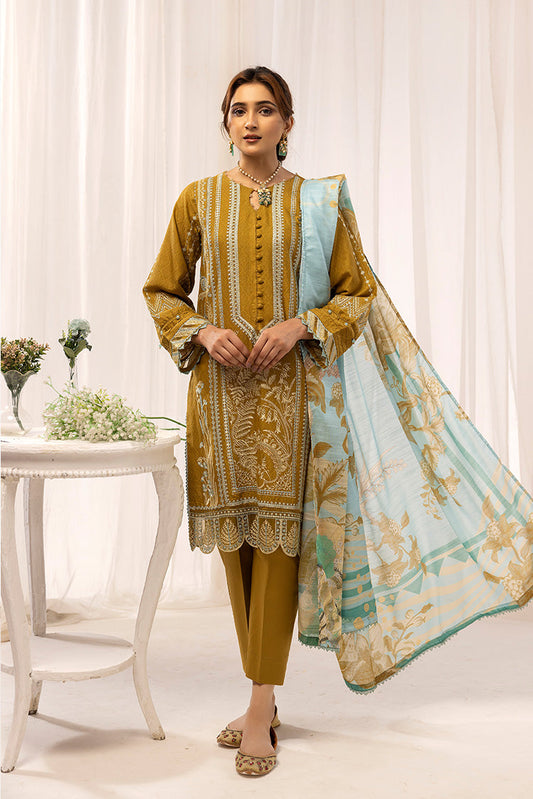 Picture of Ellena - 3-PC Stitched Self Jacquard Suit - Available at Raja Sahib