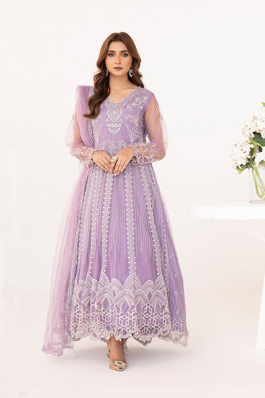 Picture of Ellena - Embroidered Net Maxi Dress - Available at Raja Sahib