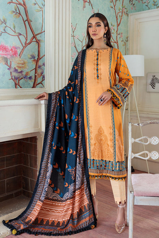 Picture of Ellena - 3-PC Wool Shawl Khaddar Suit - Available at Raja Sahib