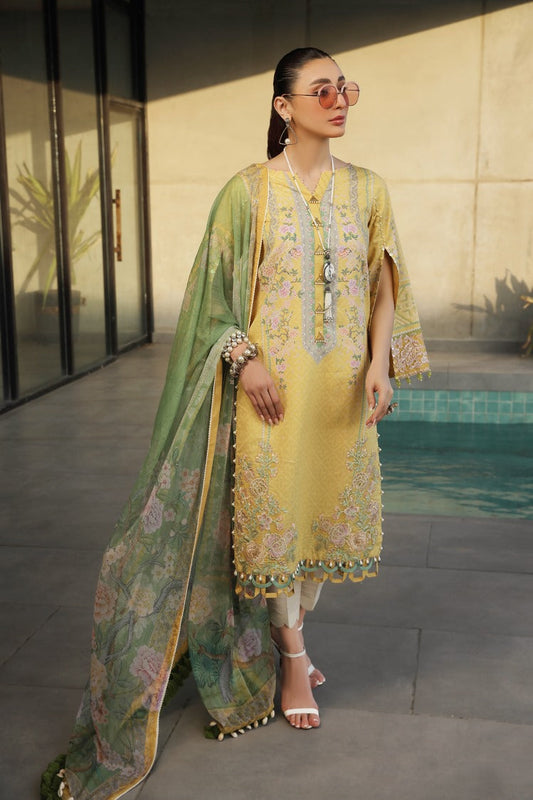 Picture of Ellena - 3-PC Unstitched Digital Printed Lawn Suit - Available at Raja Sahib