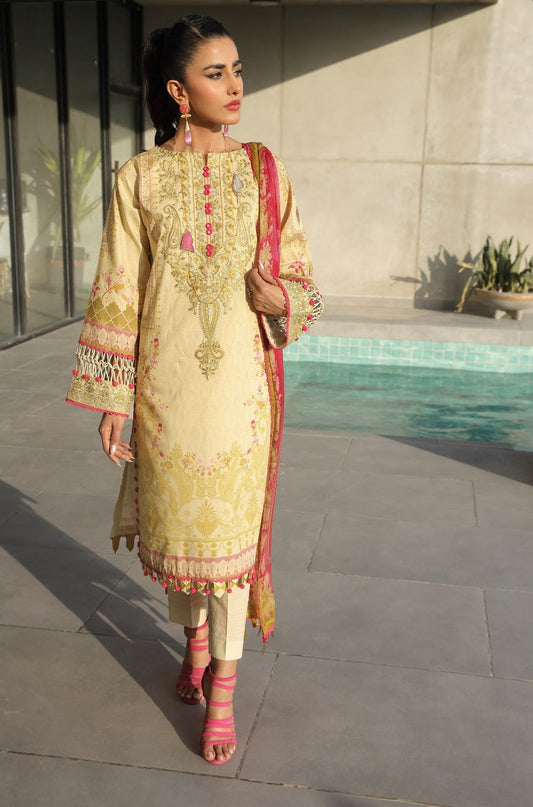 Picture of Ellena - 3-PC Unstitched Digital Printed Lawn Suit - Available at Raja Sahib