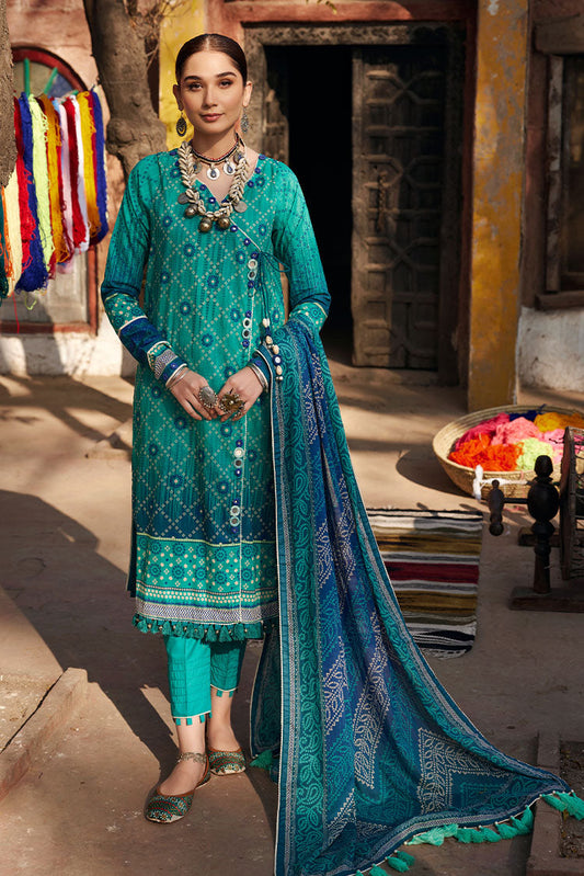 Picture of Ellena - 3-PC Unstitched Digital Printed Lawn Suit - Available at Raja Sahib
