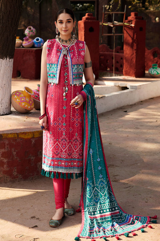 Picture of Ellena - 3-PC Unstitched Digital Printed Lawn Suit - Available at Raja Sahib
