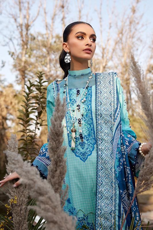 Picture of Ellena - 3-PC Unstitched Digital Printed Lawn Suit - Available at Raja Sahib