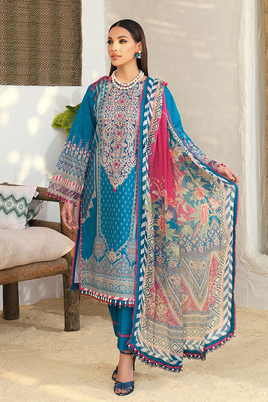 Picture of Ellena - 3-PC Unstitched Digital Printed Lawn Suit - Available at Raja Sahib