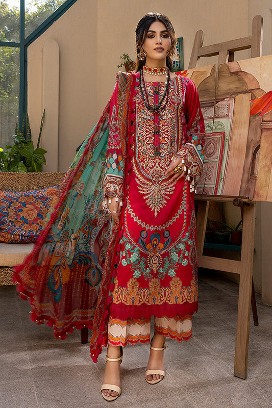 Picture of Ellena - 3-PC Unstitched Digital Printed Lawn Suit - Available at Raja Sahib