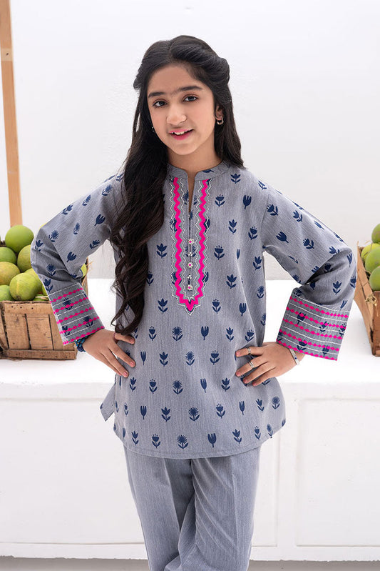 Picture of Senorita - GAC-02396 | Blue | Casual 2 Piece Suit | Denim Fabric - Available at Raja Sahib
