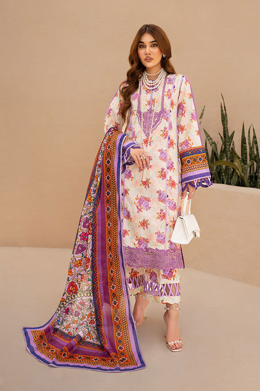 Picture of Maria Osama Khan - Raya Unstitched Collection Vol 1 - Lavender haze - Available at Raja Sahib