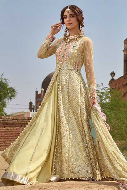 Picture of Crimson -Chikkankari - Marigold Luxe By Saira Shakira - Available at Raja Sahib