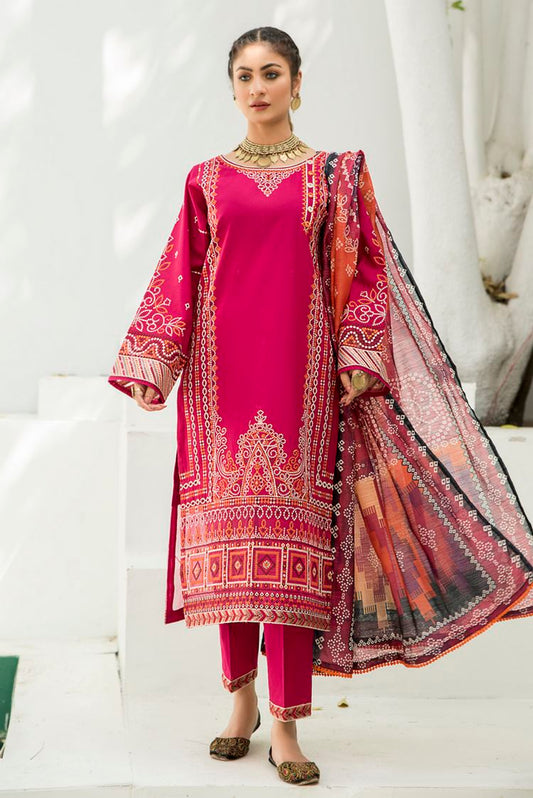 Picture of Ellena - 3-PC Stitched Cambric Cotton Suit - Available at Raja Sahib