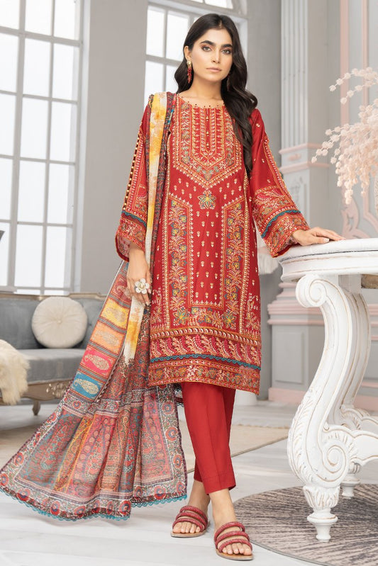 Picture of Ellena - 3-PC Stitched Cambric Cotton Suit - Available at Raja Sahib