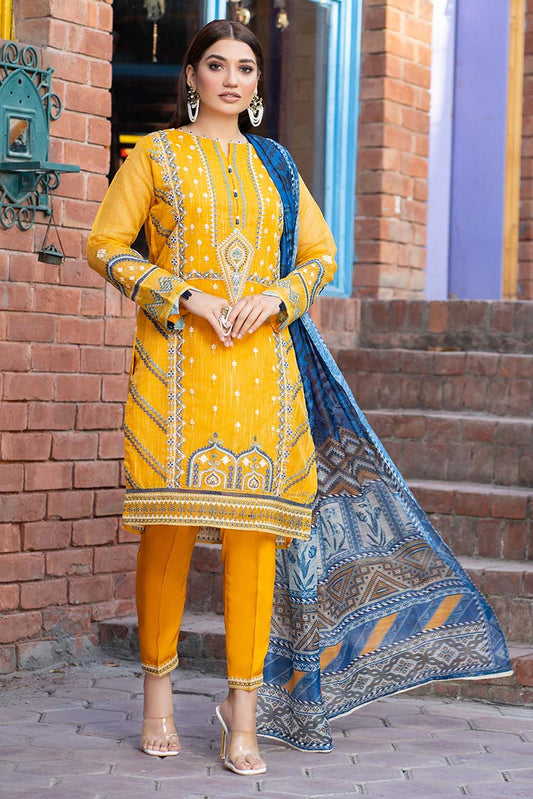Picture of Ellena - 3-PC Stitched Cotton Net Suit - Available at Raja Sahib